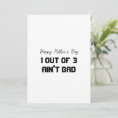 Carte drôle de la fête des mères pour 3 enfants (Debout devant)