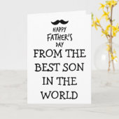 Carte drôle de la Fête des Pères de fils (Fleur jaune)