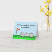 Carte drôle de la fête des pères pour golfeur (Fleur jaune)