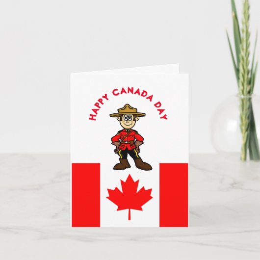 Carte drôle de la Fête du Canada pour un Gendarme  (Devant)