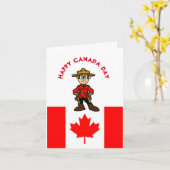 Carte drôle de la Fête du Canada pour un Gendarme  (Fleur jaune)