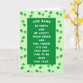 Carte drôle de la Saint-Patrick (Fleur jaune)