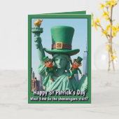 Carte drôle de la Saint-Patrick (Fleur jaune)