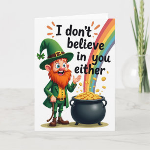 Carte drôle de la Saint-Patrick avec lutin