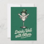 Carte drôle de la Saint-Patrick pour boire (Devant)