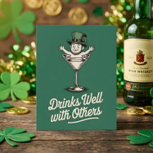 Carte drôle de la Saint-Patrick pour boire