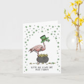 Carte drôle de la Saint-Patrick un peu irlandaise (Fleur jaune)