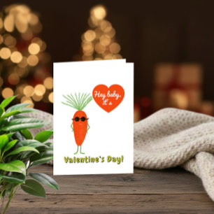 Carte drôle de la Saint-Valentin à la carotte