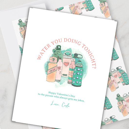 Carte drôle de la Saint-Valentin avec bouteille d'