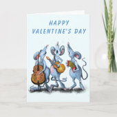 Carte drôle de la Saint-Valentin Groupe de souris  (Devant)