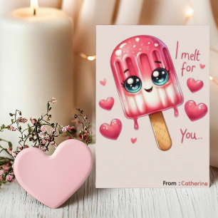 Carte drôle de la Saint-Valentin 'Je fonds pour to