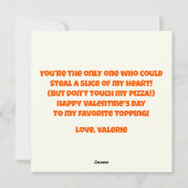 Carte drôle de la Saint-Valentin Je t'aime plus qu (Dos)