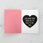 Carte drôle de la Saint-Valentin “Mission échouée” (Intérieur)