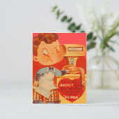 Carte drôle de la Saint-Valentin pour un boucher (Debout devant)