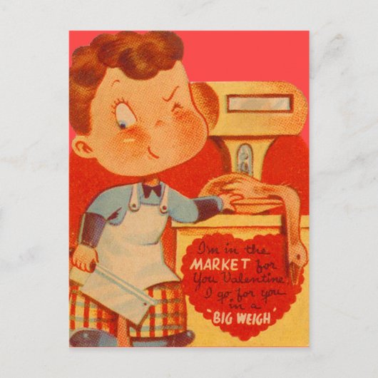 Carte drôle de la Saint-Valentin pour un boucher (Devant)