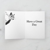 Carte drôle de l'écureuil en noir et blanc modifia (Intérieur)