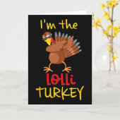 Carte Drôle de Lolli Dinde Correspondant Groupe de Famil (Fleur jaune)