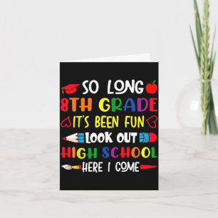 Carte Drôle de long 8e année attention lycée j'arrive