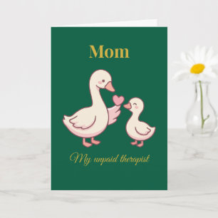 Carte drôle de maman Ma thérapeute non payée Migno