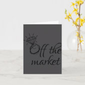 Carte Drôle de marché L future mariée (Fleur jaune)