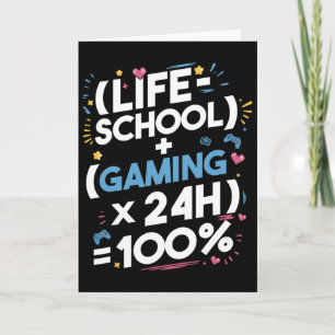 Carte Drôle de maths pour gamers adolescents – Formule 1