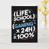 Carte Drôle de maths pour gamers adolescents – Formule 1 (Fleur jaune)
