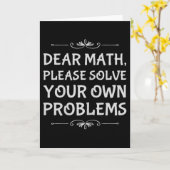 Carte Drôle de maths préado Cher maths s'il vous plaît R (Fleur jaune)