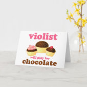 Carte drôle de musique de Violist (Fleur jaune)