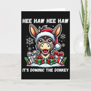 Carte Drôle de Noël Ane de Noël italien Dominic T
