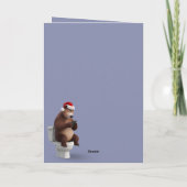 Carte drôle de Noël avec ours et lapin (Dos)