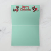 Carte Drôle de Noël de Dachshund de vacances (Intérieur)