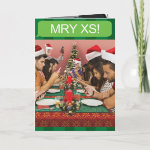 Carte drôle de Noël de service de mini-messages de