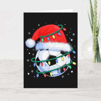 Carte Drôle de Noël Football Hommes Garçons Chapeau de P