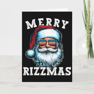 Carte Drôle de Noël Rizz Meme Joyeux Rizzmas Pour Tendan