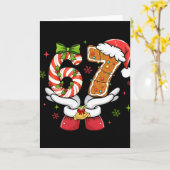 Carte Drôle de Noël Six Sept 6 7 Mème Gen Alpha Argot (Fleur jaune)