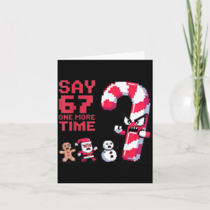Carte Drôle de Noël Six Sept Mème Dire 67 Un Humour Mo