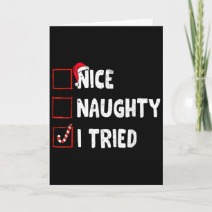 Carte Drôle de Noël Sympa Moche J'ai Essayé Vacances Xma