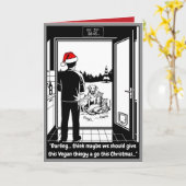Carte Drôle de Noël vegan (Fleur jaune)