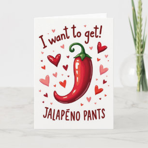 Carte drôle de pantalon Jalapeno chaud