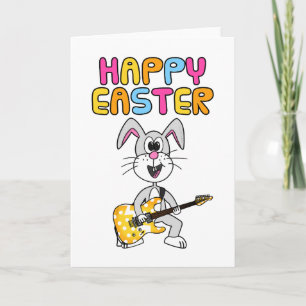 Carte drôle de Pâques avec un lapin de Pâques joua