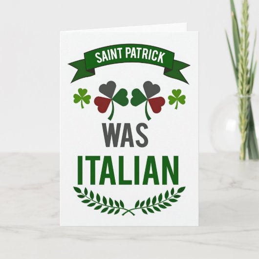 Carte drôle de Patrick était italien (Devant)