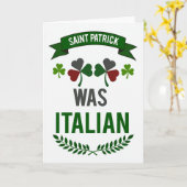 Carte drôle de Patrick était italien (Fleur jaune)