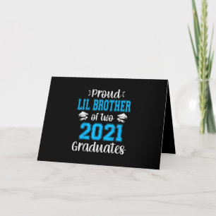 Carte Drôle de petit frère fier des diplômés de 2021