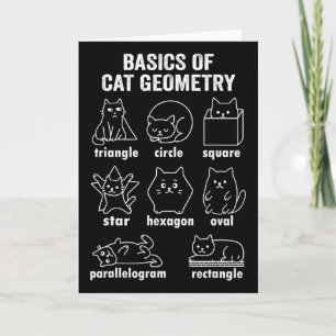 Carte Drôle de physique de la géométrie de chat retour à