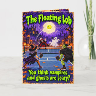 Carte drôle de pickleball Halloween - Le Lob flott