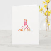 Carte drôle de pilule relaxante (Fleur jaune)