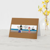 Carte drôle de pirate au poulet (Fleur jaune)