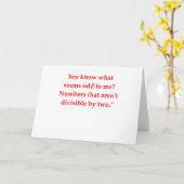 Carte drôle de plaisanterie mathématique (Fleur jaune)