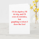 Carte drôle de plaisanterie mathématique (Fleur jaune)