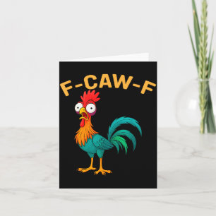 Carte Drôle de poulet F-caw-f Fcawf poulet 
